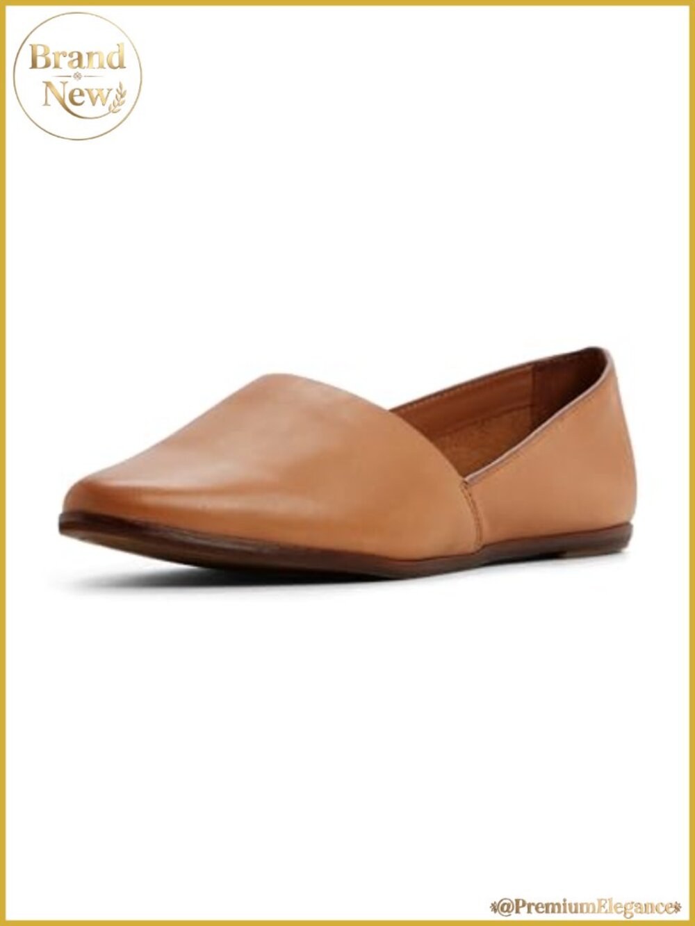 Women's Leather Slip-On Pointy Toe Loafers Flats Comfort